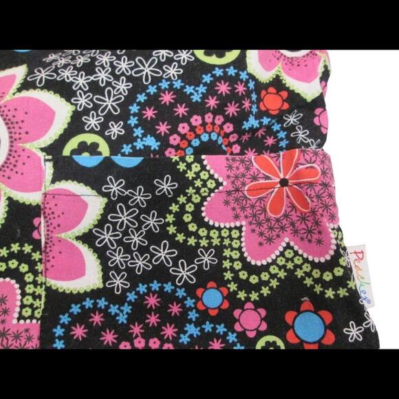 Peaches Womens Bright Floral Uniform Medical Scrub Top Nurse Work Wear Size XS - Picture 10 of 11